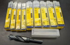 New IRWIN Silver & Deming 1/2 Reduced Shank Metal Drill Bids-Select size-F. Ship - Picture 1 of 5