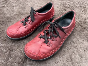 Ziera Allsorts Red Burgundy Leather Casual Oxford Shoes Size 40 PU SOLE - Picture 1 of 13