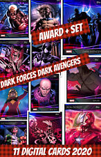 Topps Marvel Collect Award + Set (1+10) Dark Forces Avengers Digital Cards 2020