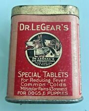 1920 tablettes spéciales DR LeGEAR'S étain publicitaire pour DOG & CHIOT problèmes médicaux