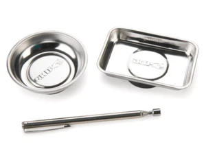 3pc Magnetic set -3” round tray, mini magnetic tray, pen telescopic pickup tool - Picture 1 of 2