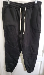 BIG MENS NEW BLACK SWEATS PANTS size XXXL pull string RUNS SMALL SEE MEASUREMENT - Picture 1 of 2