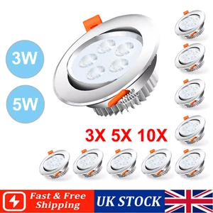 3-10X Ultra Slim Recessed LED Flat Panel Ceiling Spot Light Downlights Spotlight - Picture 1 of 16
