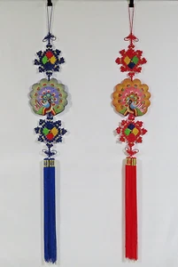 CHINESE MACRAME GOOD LUCK WALL HANGERS (470-471) - Picture 1 of 3