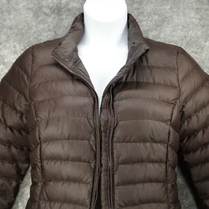 Patagonia Coat Womens Medium Chocolate Fiona Insulated Parka Puffer Jacket FLAWS - Picture 1 of 16