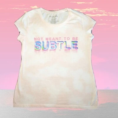 New WOUND UP Size XXL 19 Not Meant To Be Subtle Pink Tie Dye T-Shirt Juniors - Image 1 of 4