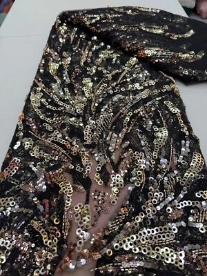 YQOINFKS Swiss Voile Nupcial Cuentas Mujeres Nuevo Lentejuelas Tela Tul Encaje Bordado Foto 1 de 4