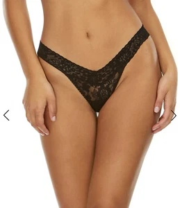 Hanky Panky schwarz täglich Spitze niedriger Bund Tanga Damen Einheitsgröße neu mit Etikett - Bild 1 von 3