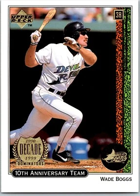 #X15 Wade Boggs - Tampa Bay Devil Rays 1999 Upper Deck 10th Anniversary Team - Image 1 of 2