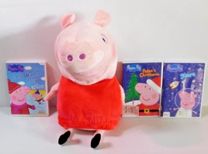 3 Peppa Pig DVDs Peppa's Christmas, Stars, Cold Winter Day + 2022 Plush Puppet - Picture 1 of 11