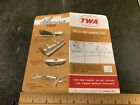Orig. Vint. TWA Ticket holder/folder - used, marked, undated