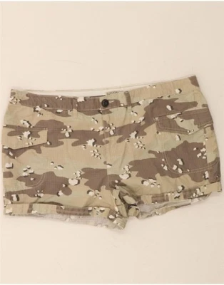 SUPERDRY Womens Casual Shorts W38 XL Beige Camouflage Cotton BB05 - Image 1 of 3