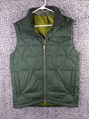REI Down Filled Puffer Vest Mens Size S Forest Green Exterior Full Zip - Image 1 of 4