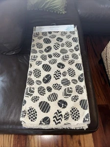 shabby chic easter table runner 16” x 72” New Eggs black and beige - Picture 1 of 7