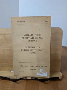November 1958 Dictionary Of The US Army Terms - Picture 1 of 6