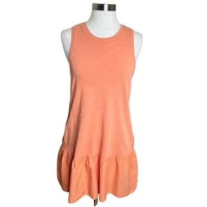 Nation LTD Mini Dress Womens Small Orange Tank Drop Waist Pockets Tiered Harumi - Picture 1 of 10