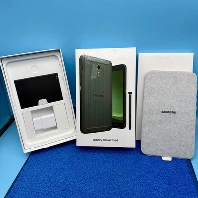Samsung Galaxy Tab Active5 Wi-Fi 8” 128GB Android Tablet Rugged - Black Green - Image 1 of 4
