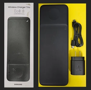 Samsung Wireless Charger Trio Fast Charging EP-P6300TBEGUS - Black - Picture 1 of 3
