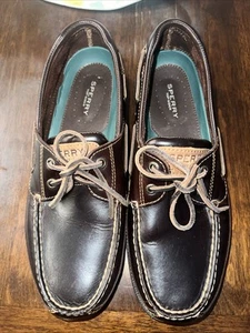 Sperry Mako 2-Eye Canoe Moc Boat Shoes Amaretto Brown 0764027 Mens Size 9.5 - Picture 1 of 8