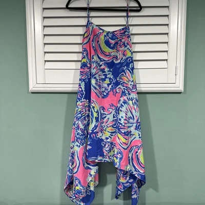 Vestido top asimétrico túnica de playa fluida para mujer Lilly Pulitzer seda Foto 1 de 4