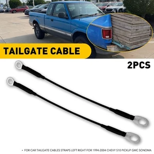 Fits 1994-2004 Pickup S10 GMC Sonoma Truck Tailgate Cables Straps Pair Set - Picture 1 of 15