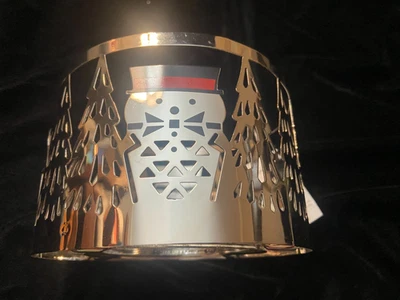 YANKEE CANDLE Muñeco de Nieve Pingüino Cromo Brillo Metal Tarro Tono Mediano Grande Foto 1 de 4