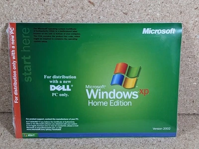 Sellado Microsoft Windows XP Home Edition Ver. CD de reinstalación 2002 para Dell Foto 1 de 3