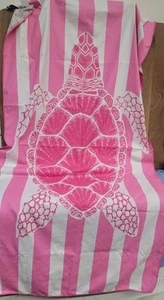 Telo mare in microfibra sottile tartaruga rosa doppio lato stampato a 61"x34" - Foto 1 di 2