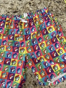 Buc-ees All Over Logo Print Youth Lg MultiColor Swim Trunks Shorts 3 Pocket 3729 - Picture 1 of 10