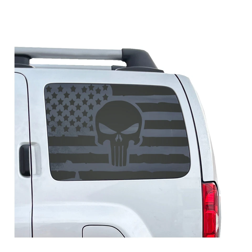 Distressed USA flag with skull Decals for 2005-2015 Nissan Xterra NX2-DG2 - Image 1 of 4