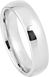 Ring for Men and Women Platinum-plated (ion-plating*) White Tungsten - 6mm - Picture 1 of 4