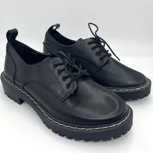 Neue schwarze Schnürhalbschuhe in Lederoptik von Torrid – Größe 8W - Bild 1 von 9