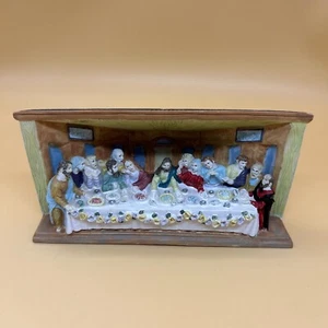 Last Supper Jesus And The 12 Disciples Tabletop Figurine 18cm Resin - Picture 1 of 21