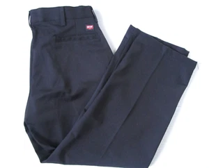 Red Kap Mens 34 x 28 Jet Black Industrial Work/Casual Pant Slash Pockets - Picture 1 of 9