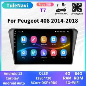 Android Car Radio For Peugeot 408 2014-2018 Stereo CarPlay GPS Player Screen DSP - Picture 1 of 32
