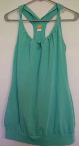 LUCY Sleeveless Activewear Tank Top Blue Racerback Women's Size Small Keyhole - Picture 1 of 8