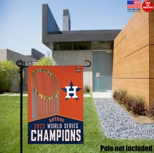 Houston Astros World Series Champions 2 Sided Garden Flag Outdoor Window Banner. - Picture 1 of 8