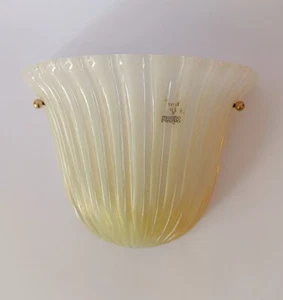 ♥ APPLIQUE LAMPADA DA MURO BAROVIER E TOSO COPPA CONCHIGLIA VETRO DI MURANO - Imagen 1 de 8