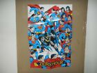 ZERO HOUR DC COMICS EVENT 28 X 12 AFFICHE PROMO PLIÉE 1994 SUPERMAN BATMAN