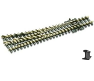 Peco SL-395 ~ Insulfrog ~ Medium Radius ~ Right Hand Turnout Switch ~ Code 80 N - Image 1 of 2