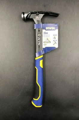 Irwin 15 oz. MaxStrike Hammer w/ Shock Reduction Grip (IWHT51015) - NEW - Image 1 of 4