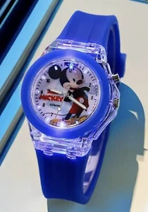 RELOJ MICKEY MOUSE Azul Analógico Numerado Iluminado Banda Silicona Disney ¡NUEVO! - Imagen 1 de 2