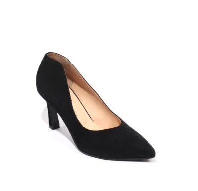 Gibellieri 70d Black Suede Leather Pointy Toe Classic Heel Pumps 40 / US 10 - Image 1 of 4