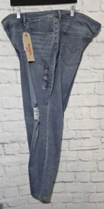 Levi's Jeans 711 Skinny Ankle Distressed Plus Size Jeans Size 24W NWT - Picture 1 of 5
