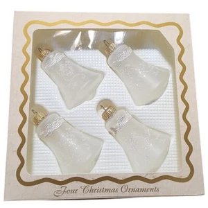 Vintage Christmas by Krebs Frosted Bell Lace & Glitter Detail Ornament - Bild 1 von 7