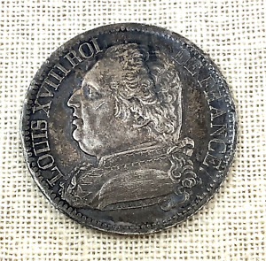 1815 L Louis XVIII 5 Francs, Franch Silver Coin