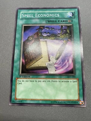 Yu-Gi-Oh! Spell Economics Rare 1st Edition AST-089 HP - Image 1 of 4