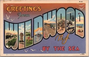 WILDWOOD BY THE SEA, New Jersey Großbrief Postkarte / Curteich Leinen 1939 - Bild 1 von 2