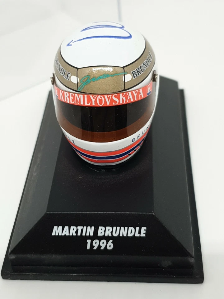 CASCO MARTIN BRUNDLE F1 JORDAN 1996 1:8 Minichamps Caschi Die Cast Modellino - Immagine 1 di 4