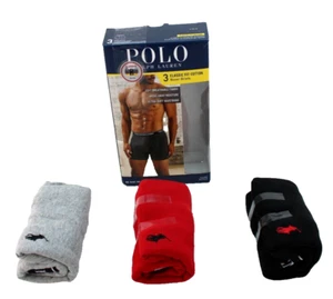 POLO Ralph Lauren Size Large 3 Prs Multi-Colors Pony Logo Boxer Briefs MSRP $45 - Picture 1 of 8